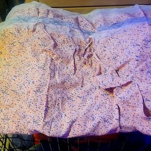 New Plus Pink Floral Lace Nightgown​